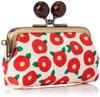 Goshiki Japanese Flower Series Seal and Coin Camellia Pattern Goshiki Seal and Coin Camellia Pattern [Maeda Senko] Hanpu-do 2.8-inch Purse, Hanpu-do