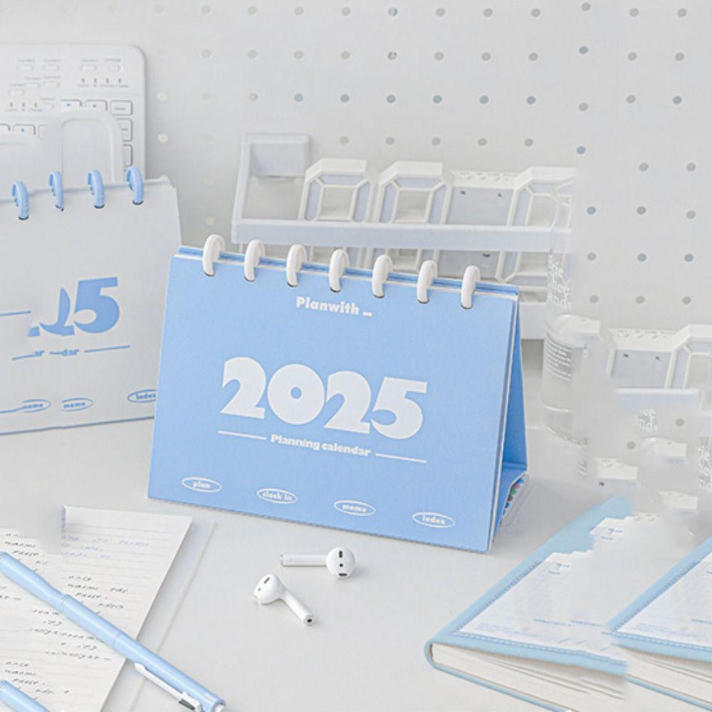 Standing Flip Learning Plan Desk Calendar Spiral Agenda Organizer 2025 Desk Calendar  Gifts