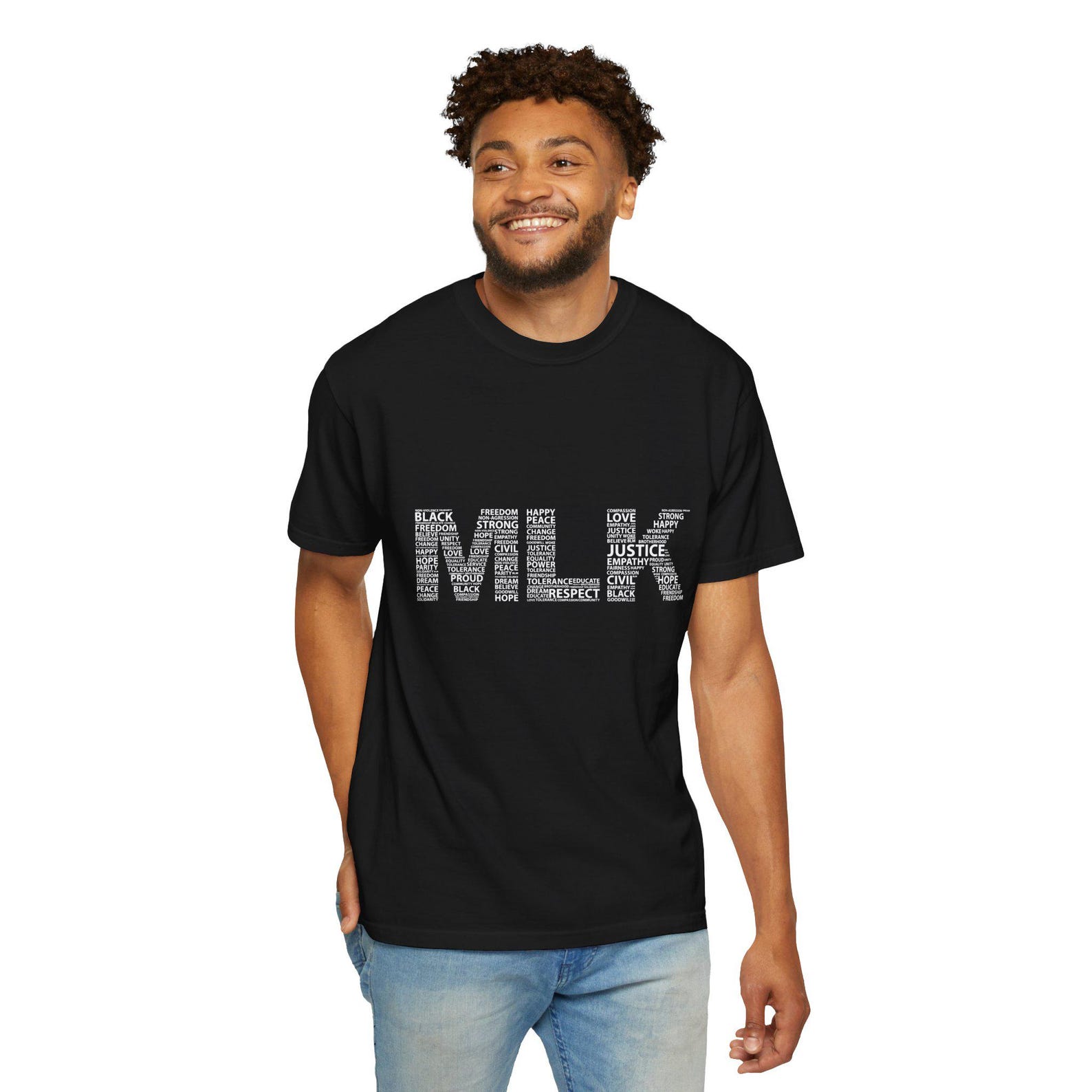 Black Freedom Tee | Freedom Text T-shirt S