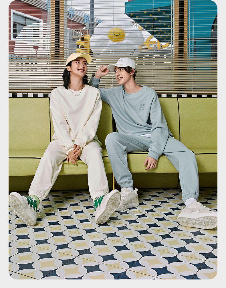 Kappa Sports Set New Men's and Women's Velvet Casual Hoodies and Pants