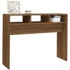 Console Table Brown Oak Look 105 x 30 x 80 cm Engineered Wood
