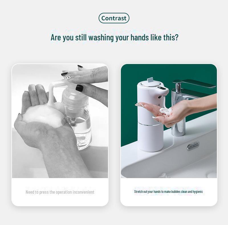 Rechargeable Smart Foam Soap Dispenser for Hands and Mobile Devices