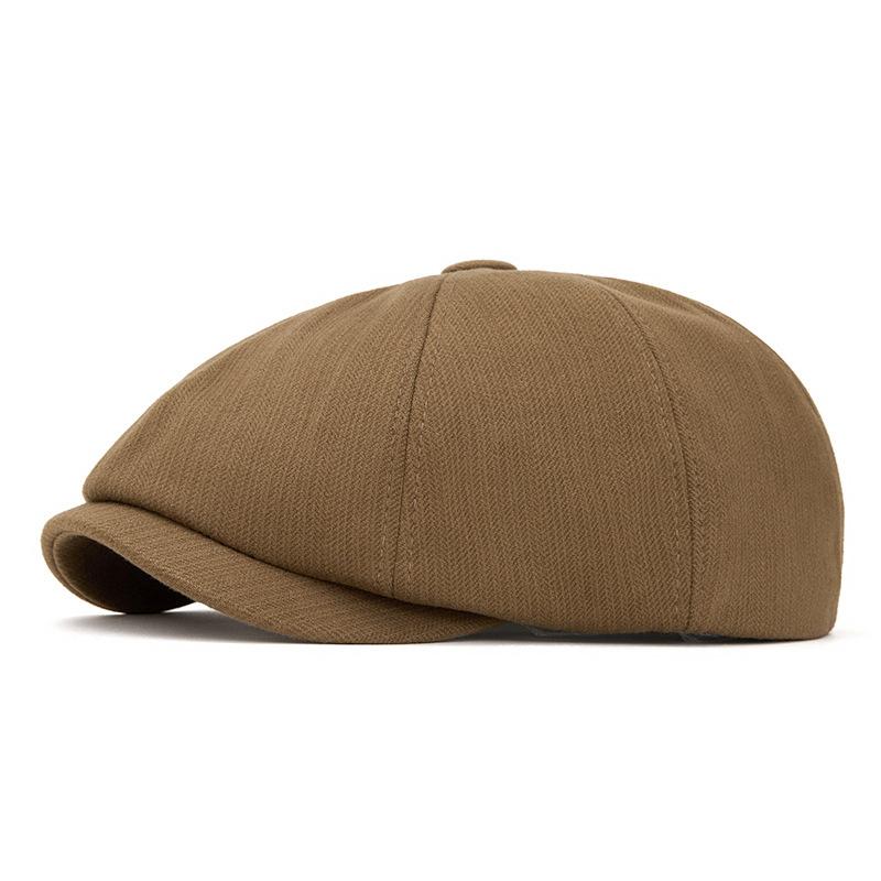 Beret Men Autumn Winter Warm Octagonal Cap British Forward Cap Newsboy Cap