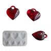 Valentinstag 3D Herz Anhänger Harzform Robuster Silikon Leicht zu lösen Tragbar für Schmuck Bastelbedarf
