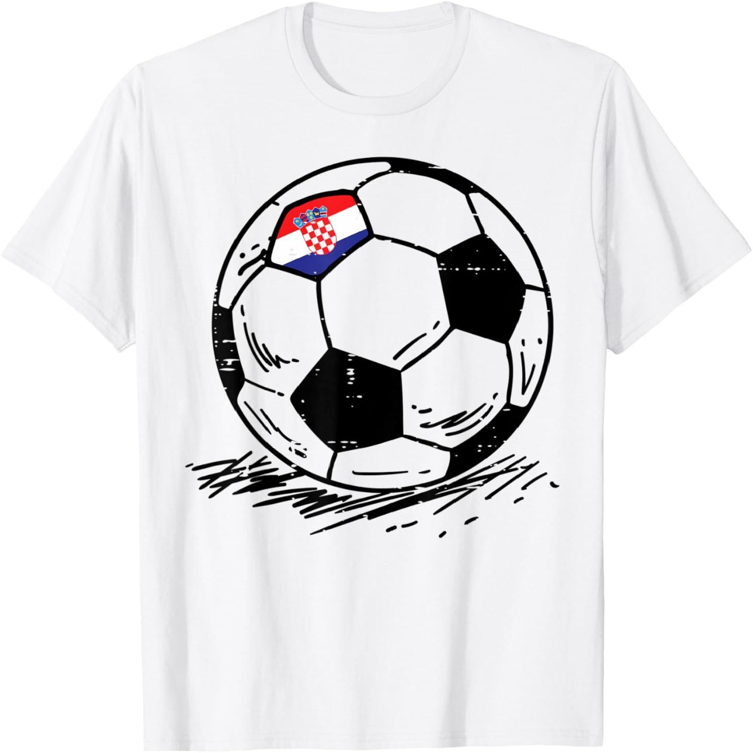 Croatia Flag Croatian Soccer Football Fan Men Women Kids T-Shirt S разноцветный