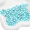 ABS Non-Porous Pearl-Plated Colored Round Beads for DIY Crafts and Fashion Accessories