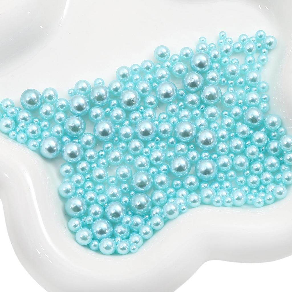 ABS Non-Porous Pearl-Plated Colored Round Beads for DIY Crafts and Fashion Accessories