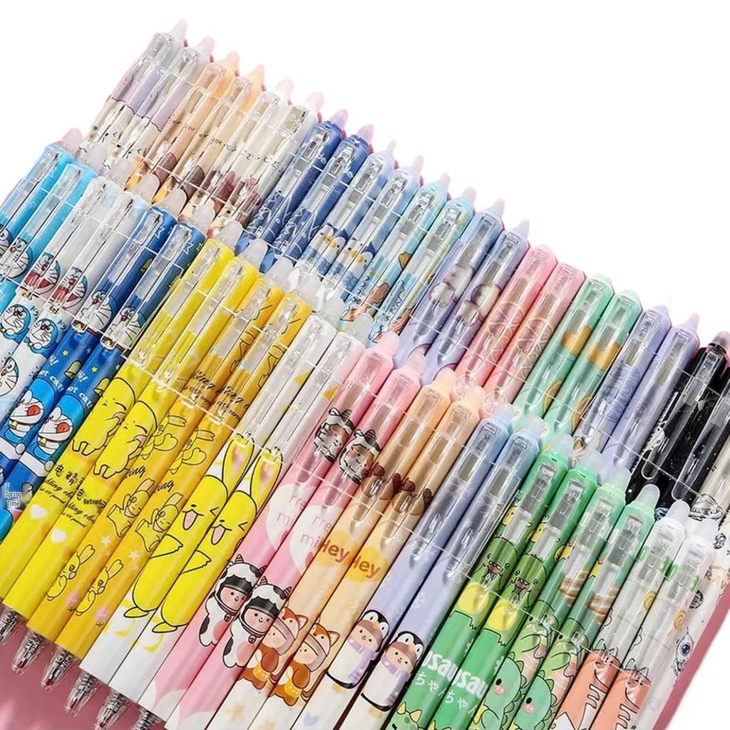 Mo Yi Cai Erasable 0.5mm Blue/Black Pen with Refill, Bullet Tip, Suitable for Students and Third Grade.