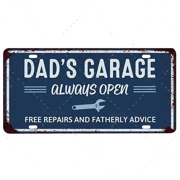 FJ Vintage Garage Metal Signs Decor Tin Sign License Plate Decoration Man Cave Plaque Home Wall