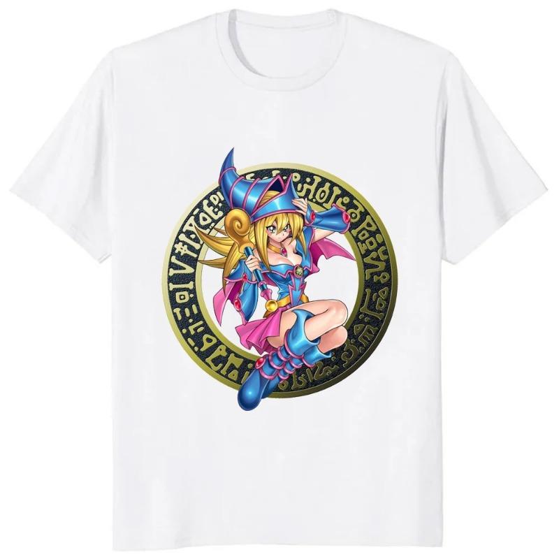 

Yugioh T-shirt Kawaii Black Magician Girl Black Magician Graphic Ladies T-shirt Retro Anime T-shirt Korean Style Top 4XL