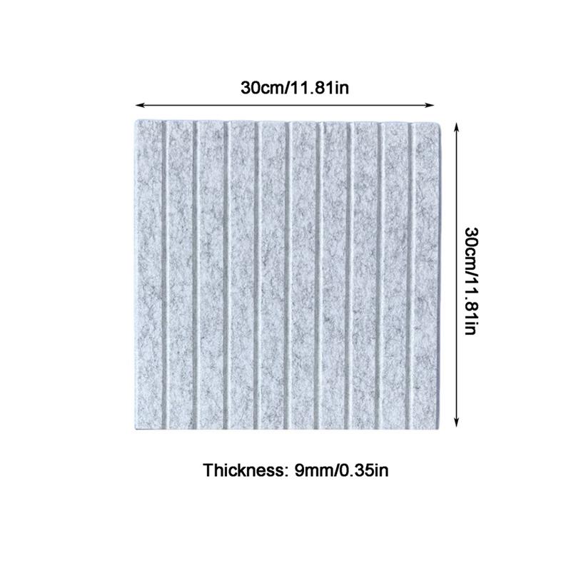 6pcs 30*30cm Felt Display Board Vertical Stripe Wall Sticker