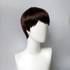 Synthetische kurze Bob-Perücke mit Pony, gerade braune Perücken für Damen, Party, Cosplay, täglicher Gebrauch, hitzebeständige Faserperücke