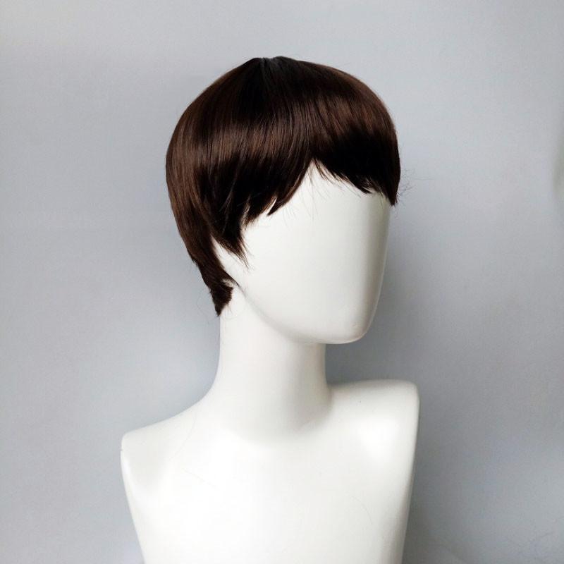 Synthetische kurze Bob-Perücke mit Pony, gerade braune Perücken für Damen, Party, Cosplay, täglicher Gebrauch, hitzebeständige Faserperücke