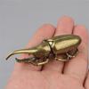 1 Pcs Solid Brass Beetle Ornaments Creative Unicorns Fairy Simulation Copper Insect Tea Pets Hand-played House Table Ornaments
