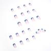 Transparent small v blue French wearing nail art finished fake nail nail art patch nail patch removable nail piece