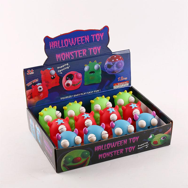 Creative Squeeze Cartoon Blasting Eye Monster Decompress Pranks Decompression Vent Toy Gifts K28