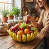 3D Printed Banana Shaped Fruit Tray Novelty Fruit Serving Plate Fruit Storage Tray  Office