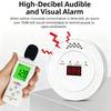 Carbon Monoxide Alarm with Red Display Screen, Test Silence Button and Battery Supply for Indoor Home Awareness