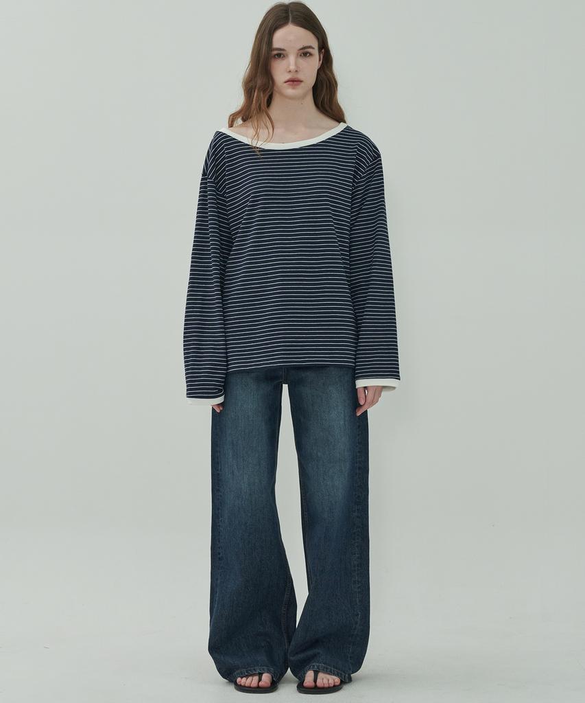 MOTT Boat Neck Off-Long Sleeveless - Navy