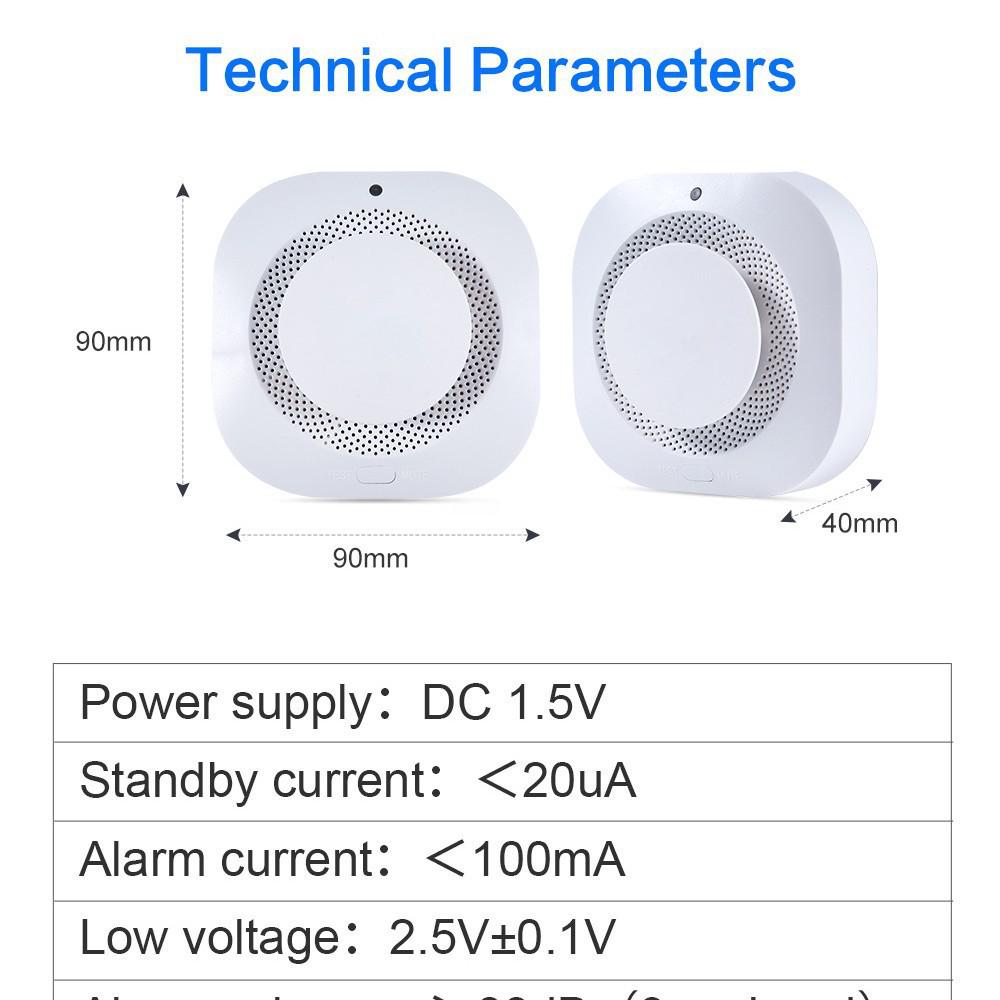 Smart WiFi Zigbee Smoke Detector Alarm by Tuya