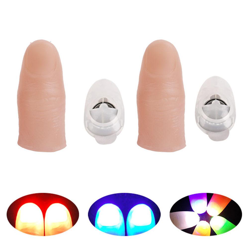 6 Buc. Luminează Truc de Deget LED Lampă de Deget Lumini de Degete Jucărie Glumă de Deget