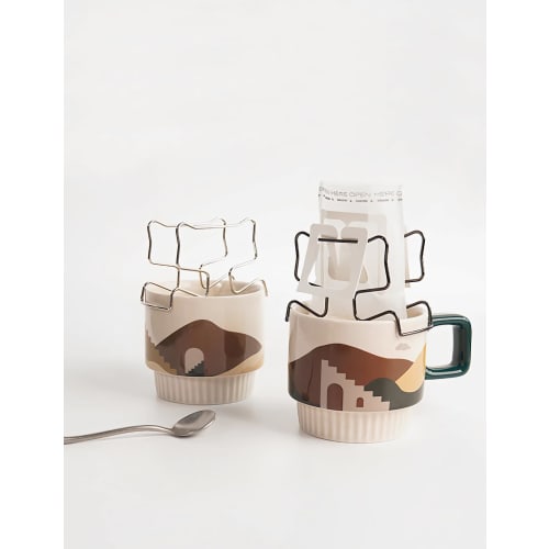 Collecte De TO-BE Drip Coffee Holder, Coffee Dripper Equipment, Coffee Filter, Stainless Steel, Durable Drip Stand for Drip Bags, Easy to Use, Fits 7.