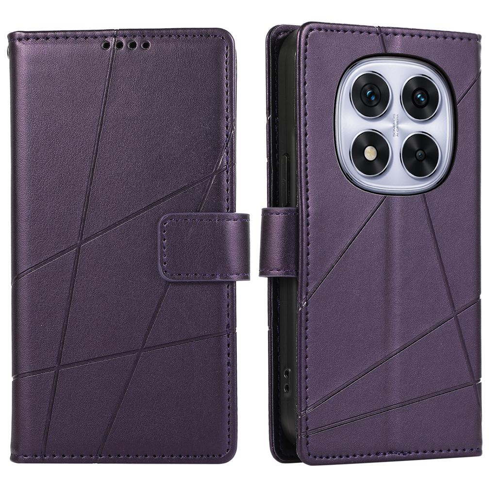 DF-06 For Xiaomi Redmi Note 14 Pro 5G/Poco X7 5G Phone Case Line Imprint Leather Wallet Cover