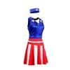 Unabhängigkeitstag der Vereinigten Staaten Cheerleader Kostüm Komplettset Für Cosplay Und Partys