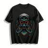 Cyberpunk Gas Mask Print Trendy Casual Short Sleeve T-Shirt Pure Cotton T-shirt