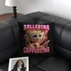 ITALlAN Brainrot Fashion Cushion Cover Natural Linen Organic Fabric DoubleSided Printing Sofa Home Decor Gift Pillow Case