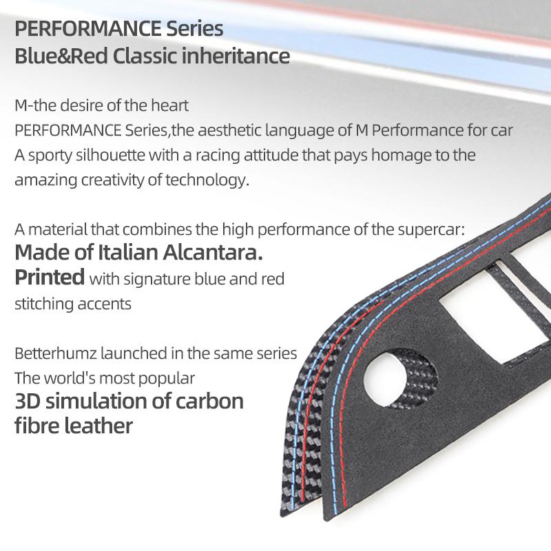 For BMW E60 Series 5 2008-2010 Made of Alcantara Car Interior Window Switch Lifter Panel Trim Performance Sticker Accessories