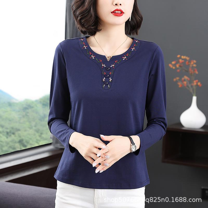 

Женская осенне-зимняя футболка свободного кроя большого размера, трендовая, с круглым вырезом, базовая, повседневный топ XXXL