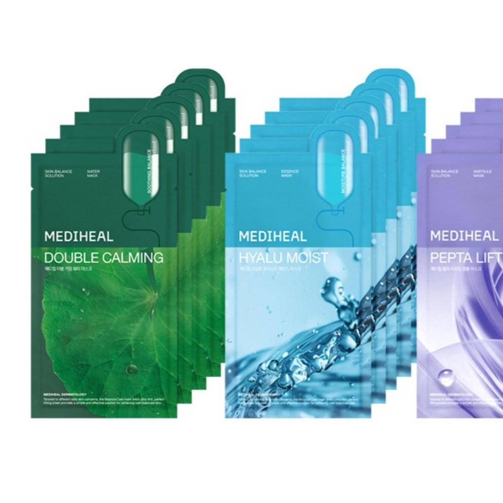[Mediheal] Daily Solution Mask Pack 3 Types Set, 15 sheets, 1 piece