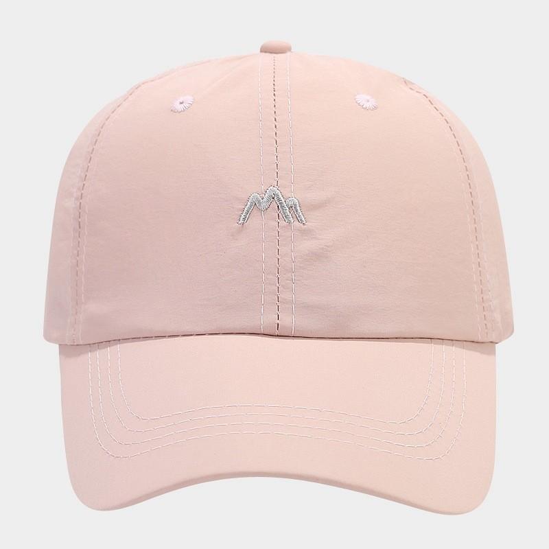 Outdoor Spring Baseball Cap With Embroidered Mountain Peak For Hiking And Sun Protection