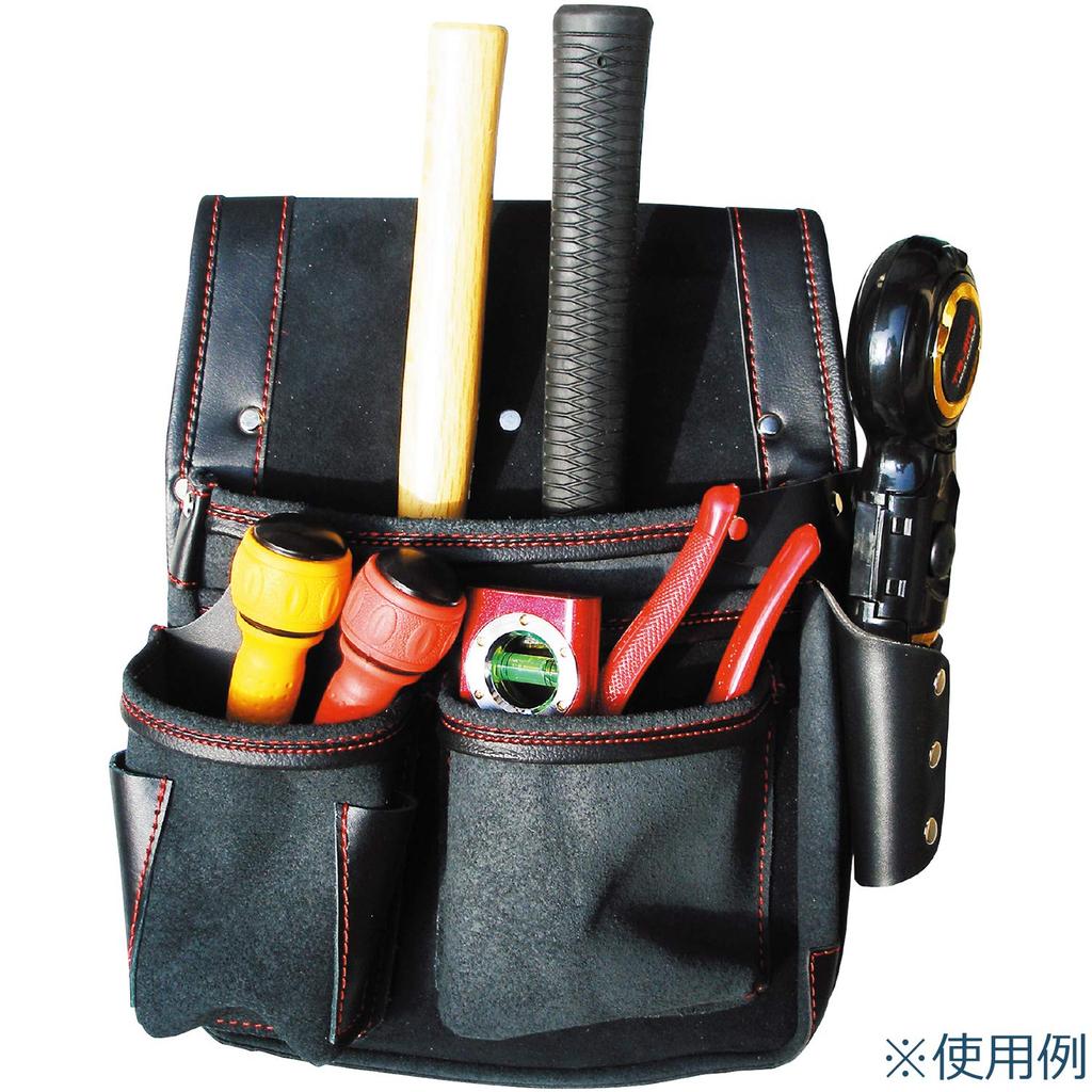 SK11 (SK11) Gusseted Leather Nail Bag BL with Sumitsubo Holder SMK-3M