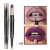 Dobbelhodet leppestift lipliner matt lipgloss 16 farger leppestift