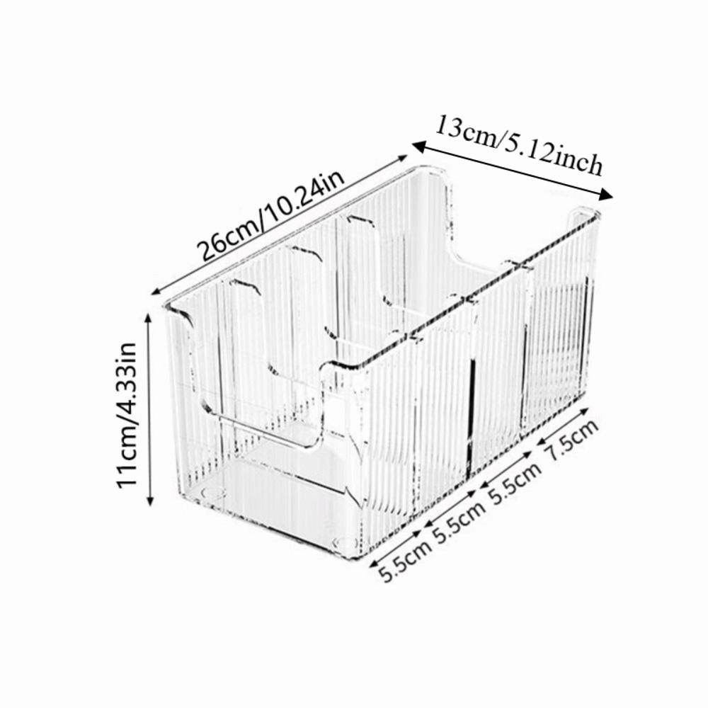 4 Compartment Vinyl Record Display Boxes Spacious CD Storage Case Clear DVD Holder  Optical Disc