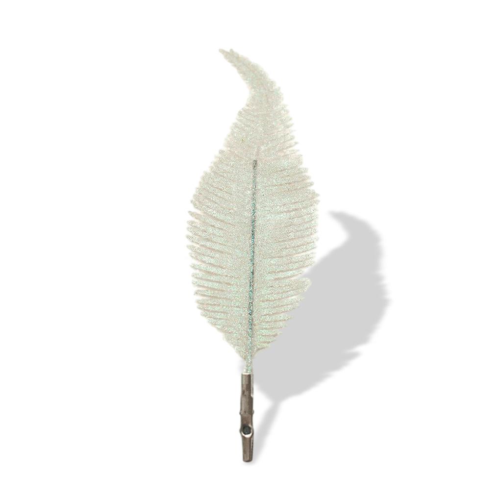 

Искусственный Имитация Листьев Рождественская Елка Украшения Украшения Блестящий Зажим Свадебные Блестящие Фестивальные Принадлежности На Открытом Воздухе белый