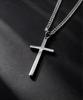 Collier chaîne croix essentielle en acier chirurgical assaisonnement poivre Argent