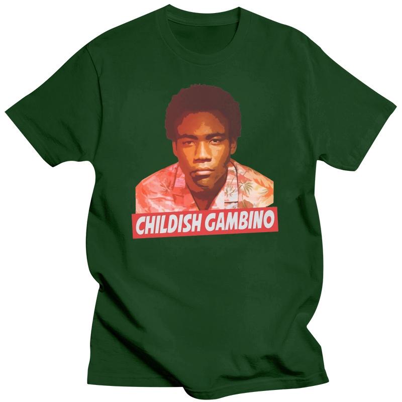 T-shirts noirs fashion pour homme T-shirt d'été pour unisexe T-shirt humour T-shirt Childish Gambino Vêtement avec impression supérieure T-shirt