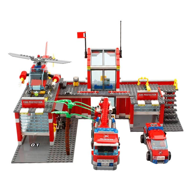 City Series FeuerwehrwagenDepartment Creative Bausteine Rettung Pädagogisches Kinderspielzeug Geschenk City Gruppe