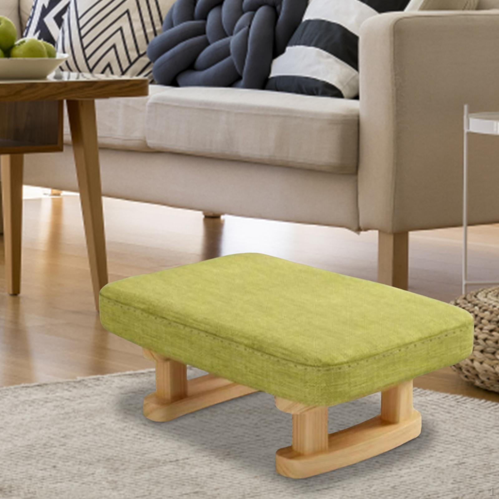 

Compact Foot Stool Ottoman Rectangle Design for Bedroom And Office зелений