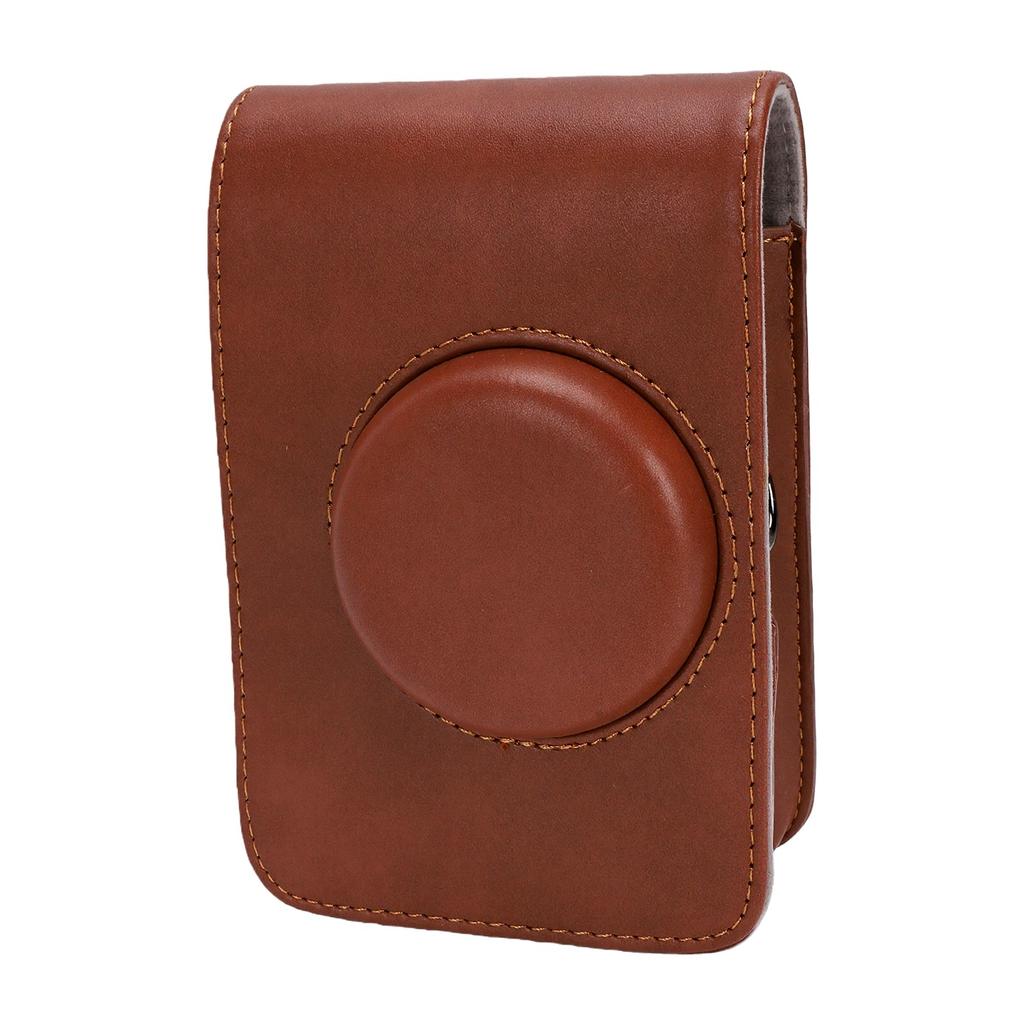 Kameratasche passend für Fujifilm Instax Mini Evo Kamera Magnetischer Klappdeckel Verstellbarer Schultergurt Vertikal Retro PU