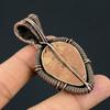 Red Carved Bone Face Gemstone Copper Wire Wrap Pendant Jewelry Gift For Her