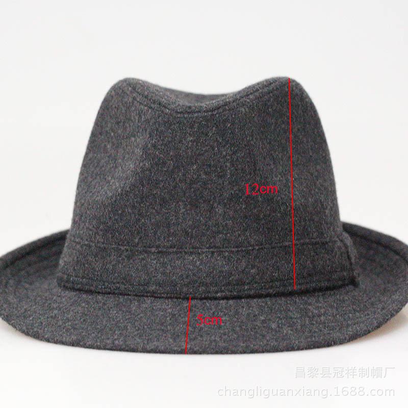 Top Hat Men Middle-aged Men Autumn and Winter Thickened Hat Wool Top Hat Old Man Hat Old Man Hat Dad Hat