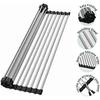 Folding Stainless Steel Dish Dryer, Roll Dish Dryer, Shelf, Kitchen Sink Holder, Organizer