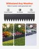 Galvanized Steel Landscape Edging, 6-Pack 1016 X 254 Mm Metal Edging for Landscaping with 8 Mounting Clips, Heavy Duty Metal Garden Edge Border for