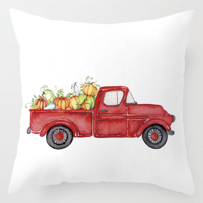 Thanksgiving Pillow Cover, Linen Peach Skin Cushion Cover, Home Sofa Cover, Cushion Waist Pillow, Linen Pillow