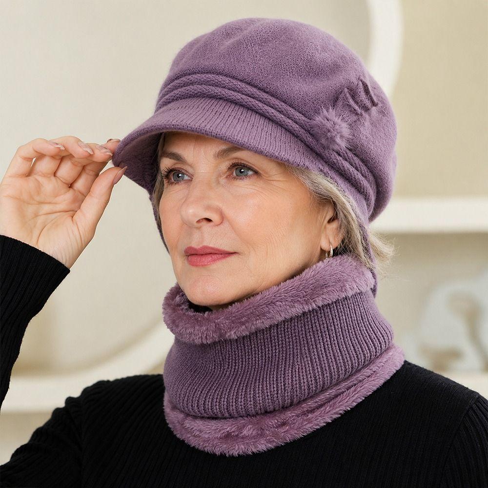 Ear Flap Hat Scarf Set Plush Lined Beanie Neck Warmer Set Gifts Winter Hat Set  Winter Wear