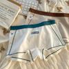 Large Size Women Sports Simple Waist Bag Hip High Elastic Breathable Cotton Crotch Flat Angle Briefs